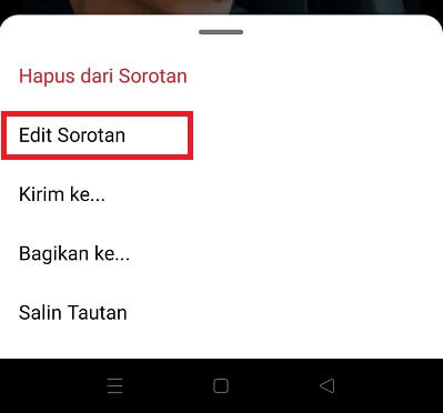 Cara Menghilangkan Tulisan Sorotan di IG