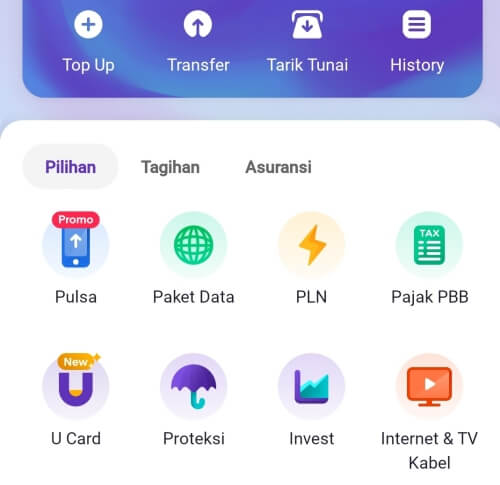 cara mengirim uang dari ovo ke dana