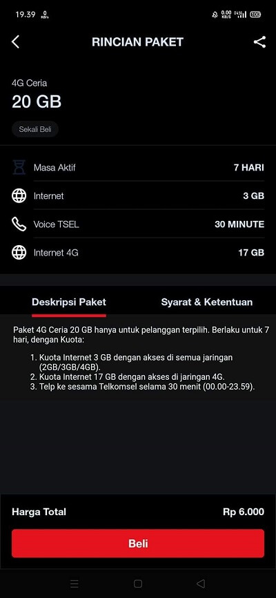 paket 4g ceria my Telkomsel